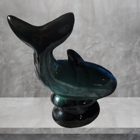 BLUE MOUNTAIN POTTERY Hand Glazed Ceramic Orca Whale - Picture 3 of 8